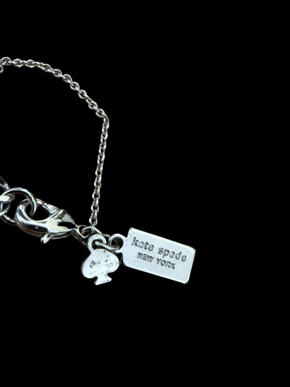 Kate Spade "P" "One in a Million" Reversible Pendant Necklace Silver Plated - Picture 7 of 13